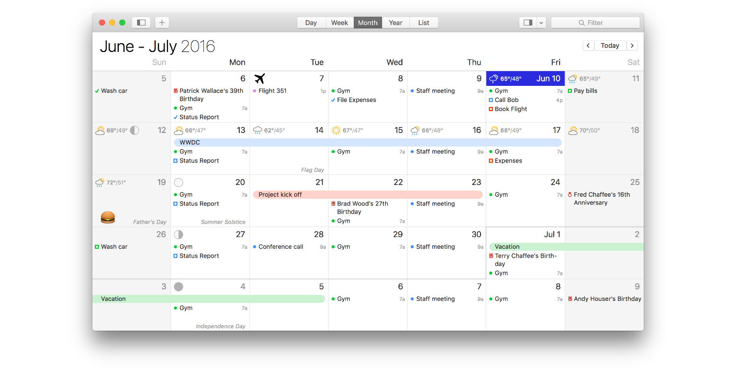 desktop calendar app for mac